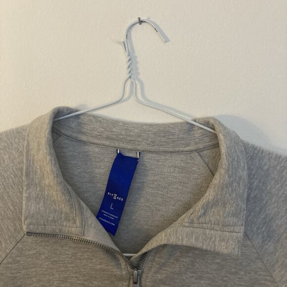 Kit And Ace Men’s Sweater Quarter Zip Side Pocket Gray Size L - Picture 2 of 5